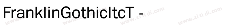 FranklinGothicItcT 字体转换